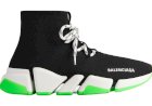Balenciaga Speed 2.0 Lace-Up Recycled Knit Black/Green: Sustainable Luxury Meets Bold Design