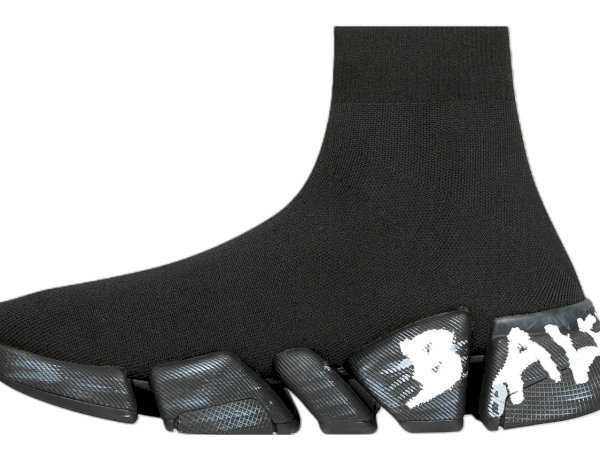 Balenciaga Speed 2.0 Graffiti Recycled Knit Black/White: A Bold Fusion of Sustainability and Style